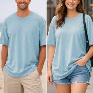 Old Navy Men's Soft Sky Blue Crewneck Short Sleeve Tee